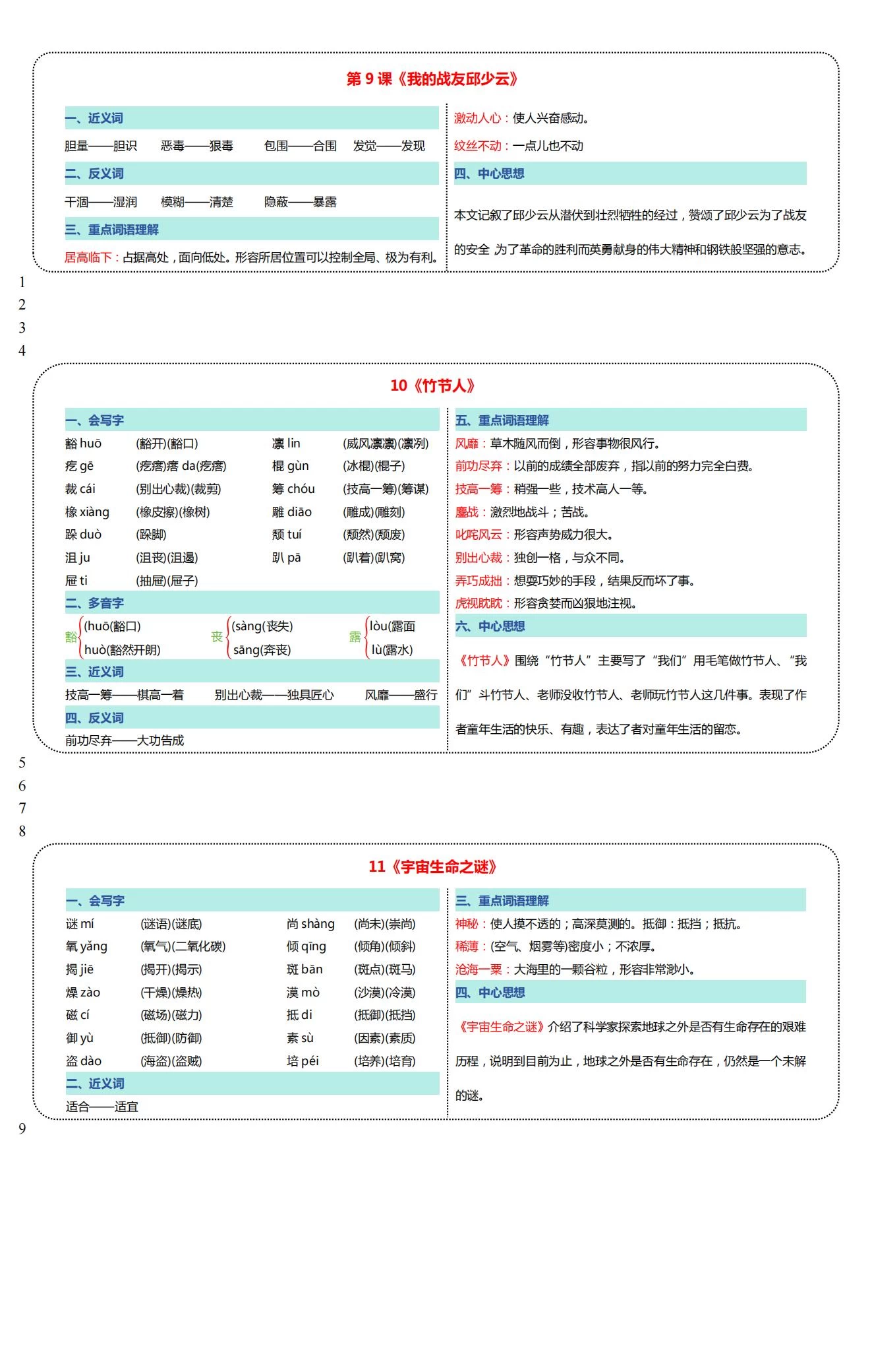 图片[15]-1-6年级语文课课贴-松子教辅网